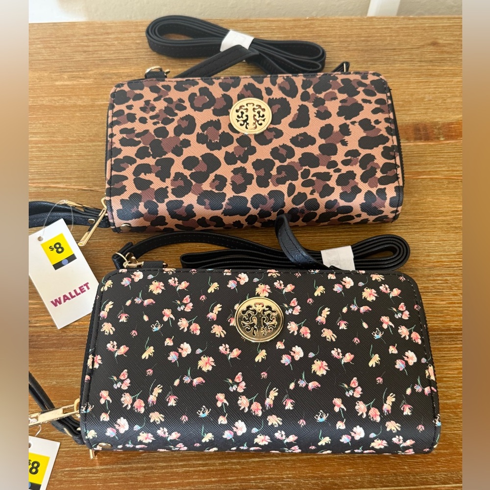 Leopard and Floral Print Women's Wallet Set